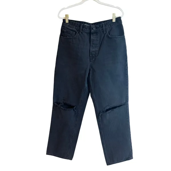 GRLFRND Amanda Mid Rise Loose Boyfriend Jeans Black Size 27 NWT - Image 9