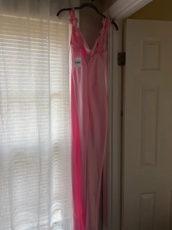 Altar'd State pink slip dress satin - Image 3