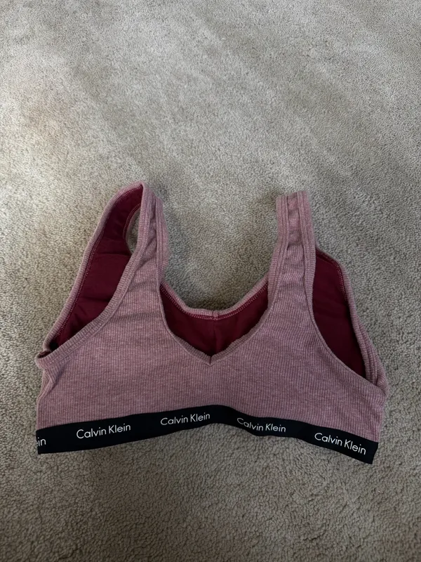Calvin Klein Mauve Ribbed Bralette Size M - Image 3