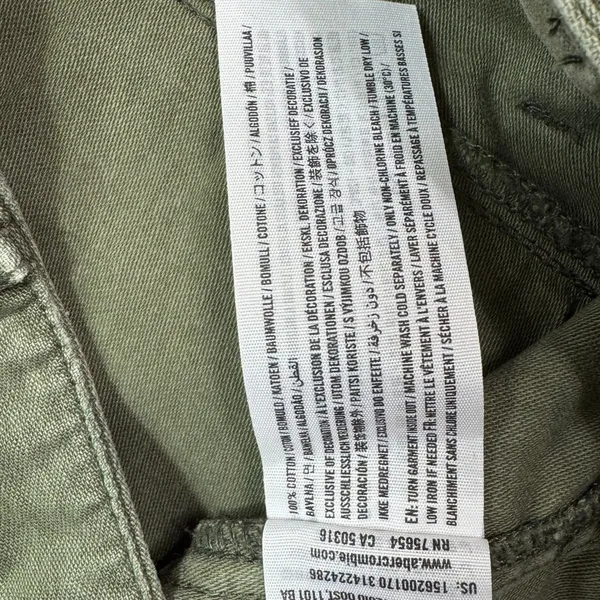Abercrombie Fitch Ames Slim Boyfriend Cargo Pants‎ Olive Green Size 25 - Image 5