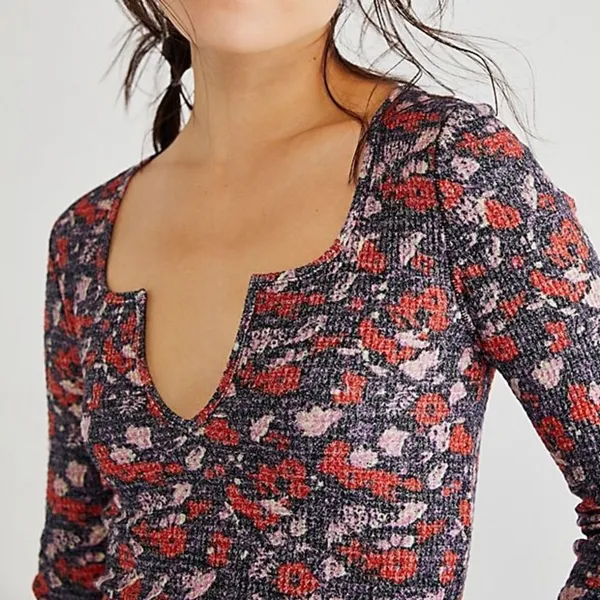 NWOT Free People Intimately Ciara Printed Layering Top Sz S - Image 2