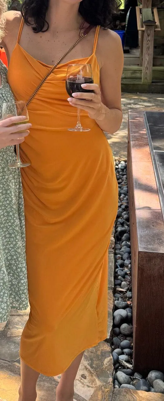 Orange Bodycon ZARA Dress - Image 2