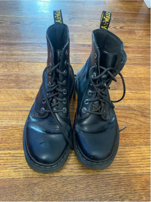 Dr Martens 1460 Combat Boots Leather Lace Up Grunge Punk 90s Y2K Indie Sleaze - Image 3