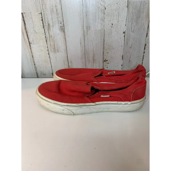Vans Classic Slip-On Sneakers Womens Size 7 Racing Red Skate Casual Shoes - Image 2