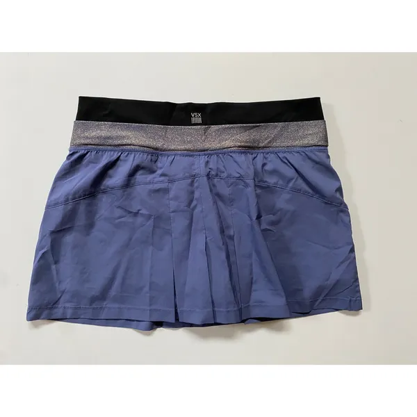 VSX Victorias Secret Womens Blue Athletic Skort Metallic Waistband‎ Small - Image 3