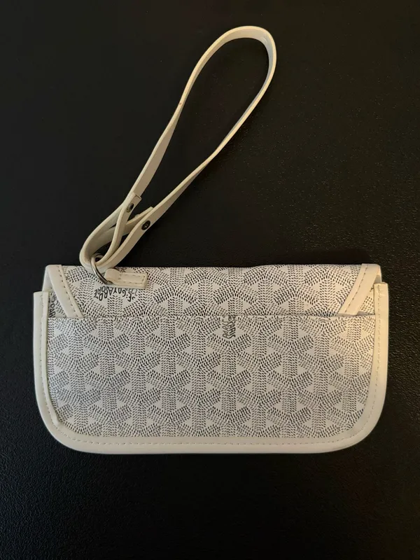 White Patterned Wristlet Clutch with Wrist‎ Strap - Image 2