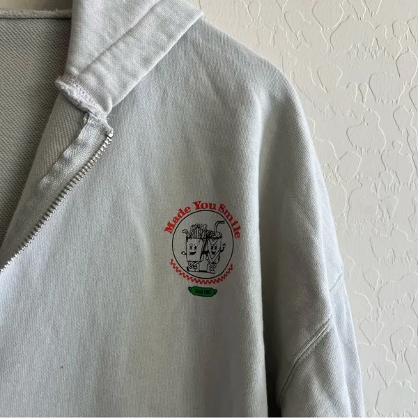The Mayfair Group Made You Smile Chrome Zip-Up Hoodie - One Size Plus - Image 4