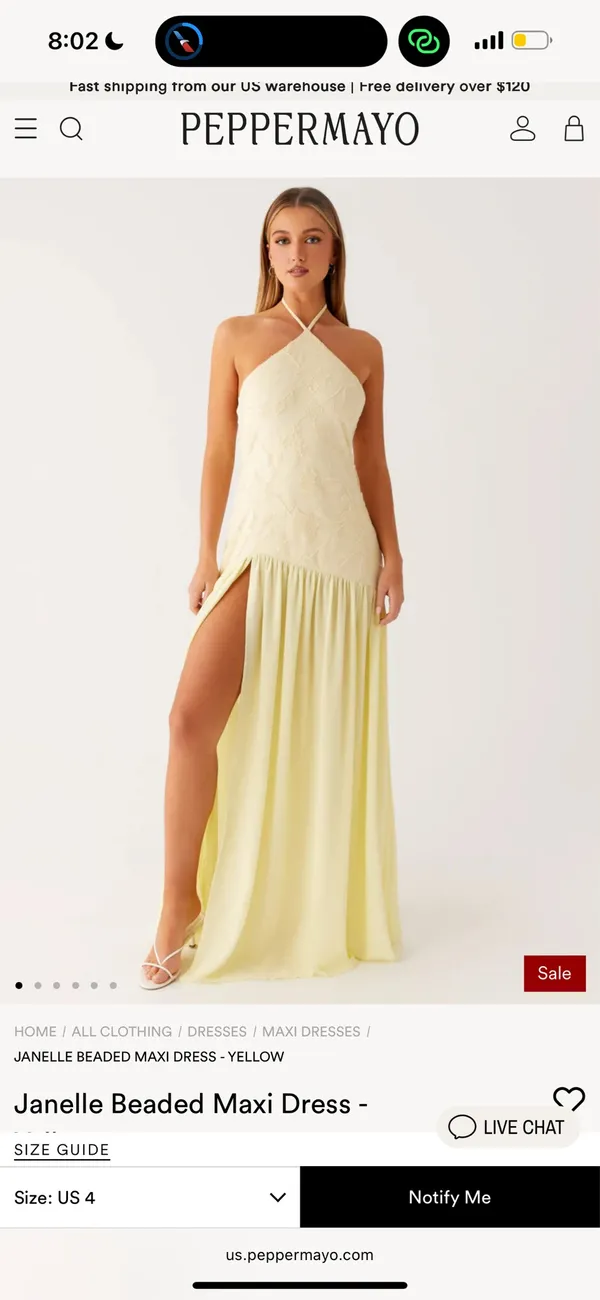 Yellow Peppermayo Maxi Dress - Image 2