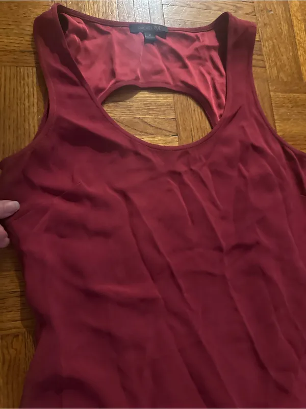 Rachel Zoe Burgundy Sleeveless Maxi Dress with Side Slit - Image 3