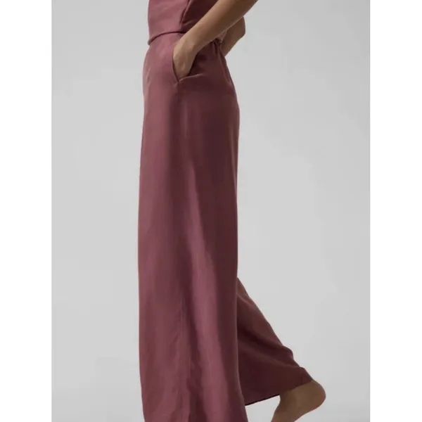 Athleta Calm Cool Pant Women's M Rose Pink Wide Leg Breathable Lightweight Silky - Image 3