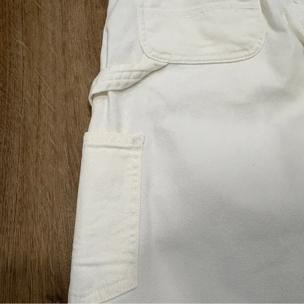 🌟Carhartt🌟 Wip Wide Leg Cotton Stretch Carpenter Pant White Sz 26 - Image 11