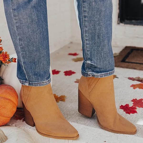 NWT Impressions Boutique The Celine Faux Suede Bootie In Tan - Image 2