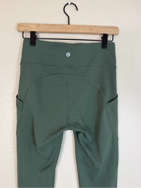 Lululemon Invigorate High Rise Crop 23” Leggings in Algae Green size 6 $118 - Image 10