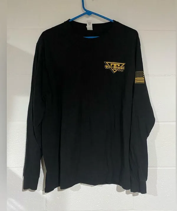 Hanes Black Long Sleeve with Yellow Truck Graphic - Image 2