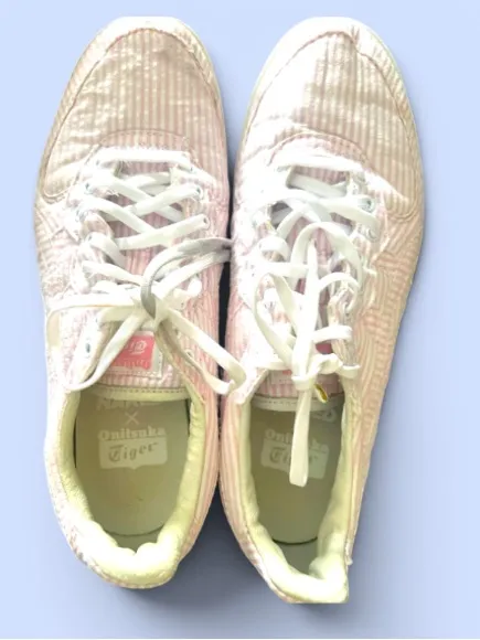 Onitsuko Tiger & Naked sneakers seersucker vegan in “ candy”pink - Image 6