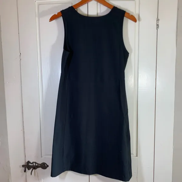 LL Bean Womens Black Active Sleeveless Dress Stretch Pockets 288940 Small LBD - Image 9
