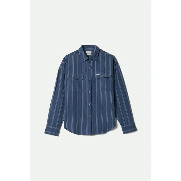 ✨BRIXTON WANDERING BLUE SZ MEDIUM OVERSHIRT✨ - Image 5