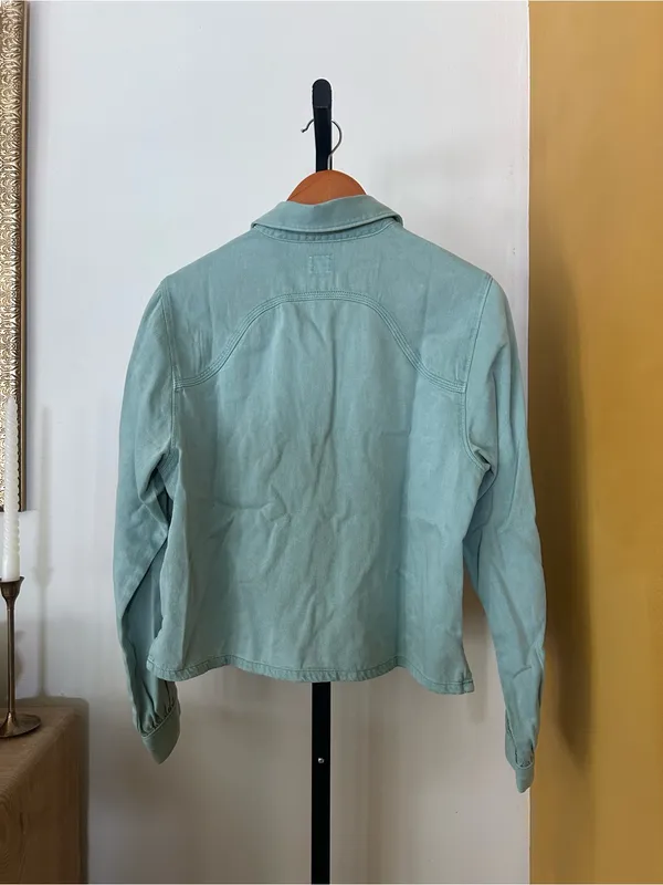 Levi's Tyla Shirt Button Down Collar Blue Surf Green Cotton Lyocell Size Small‎ - Image 6