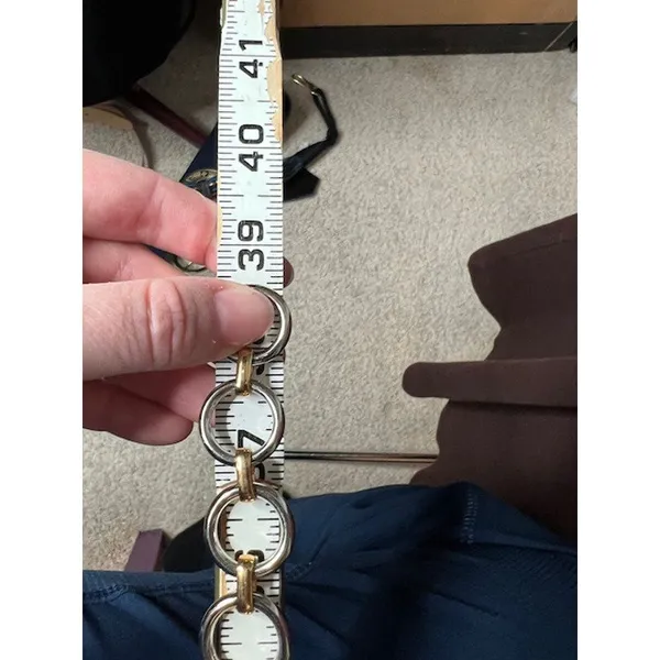 belt chain leather cloth size small Black - Image 8