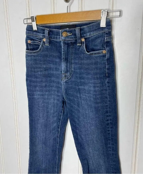 7 For All Mankind High Waist Slim Kick Jeans - Image 9