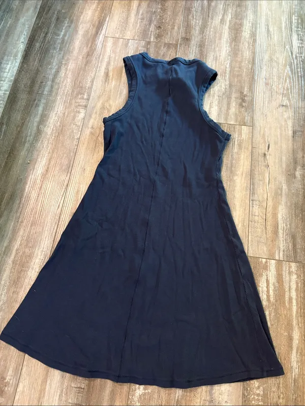Skims Cotton Rib Tank Dress Navy - Image 9