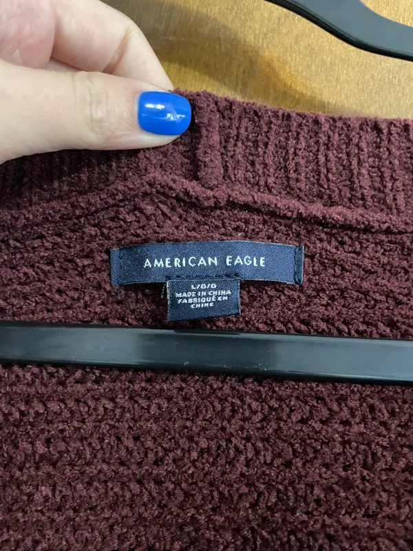 American Eagle Burgundy Sweater - Image 2
