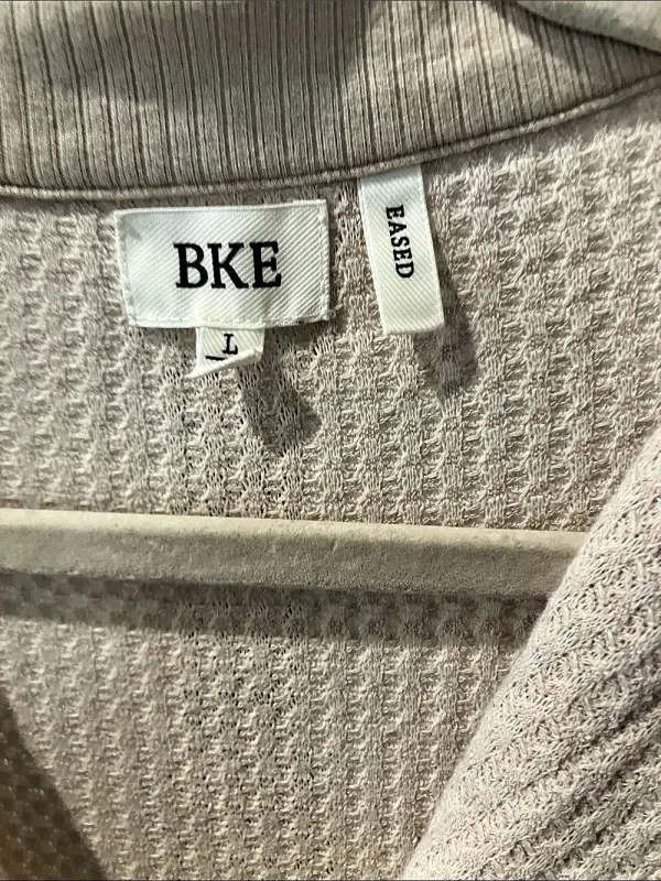 BKE Textured Button Front Shirt in Beige - Image 3