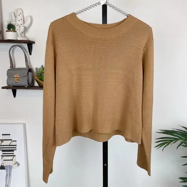 Lost + Wander Divine At Dawn Pullover Sweater Top in Camel One Size NWT - Image 2