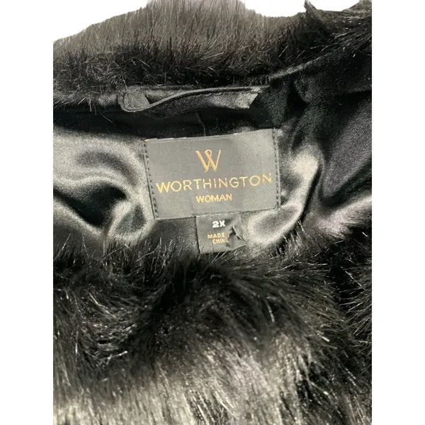 Worthington Women's Black Faux Fur Jacket - Image 3