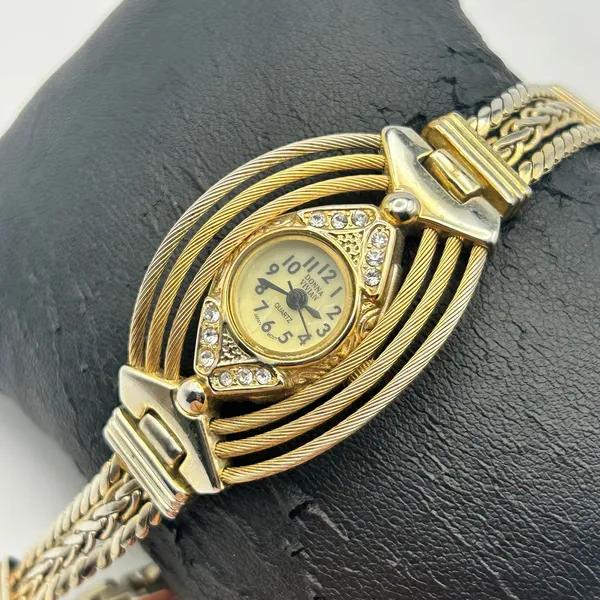 Donna Vivian Women's Dressy Two-tone Stainless Steel Fashion Watch New Battery - Image 2