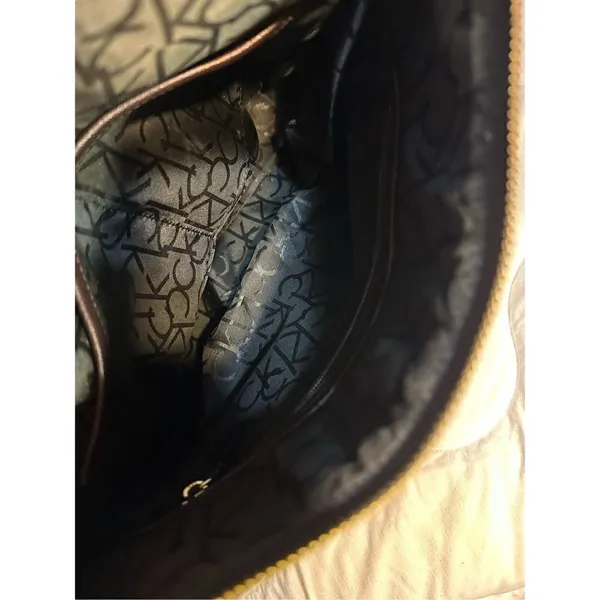 Calvin Klein Cross Body Purse Brown - Image 4