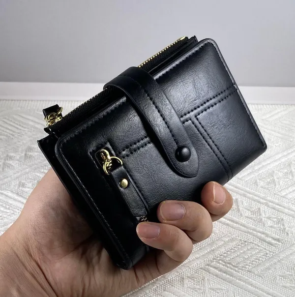 Wallet for Women,Trifold Snap Closure Wallet,Credit Card Holder Coin Purse - Image 9