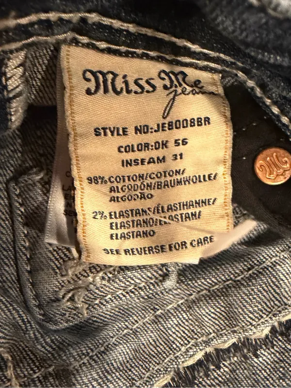 Miss Me Women’s Low Rise Boot Jeans With Stitching Detail Size 29 - Image 5