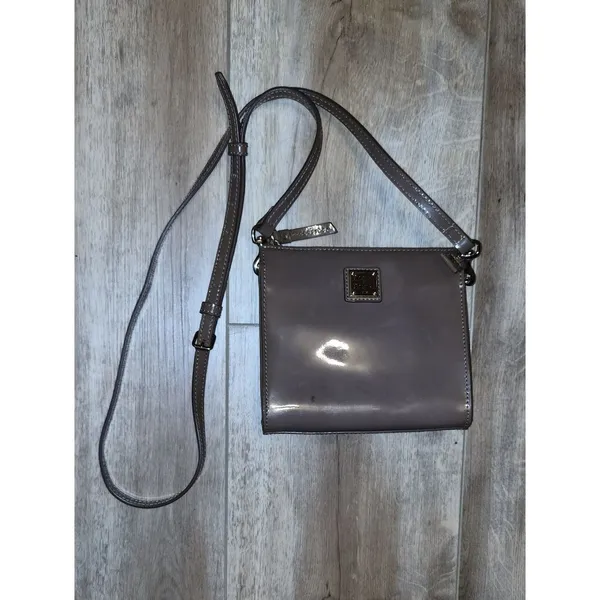 Dooney & Bourke Taupe Patent Crossbody Bag - Image 11
