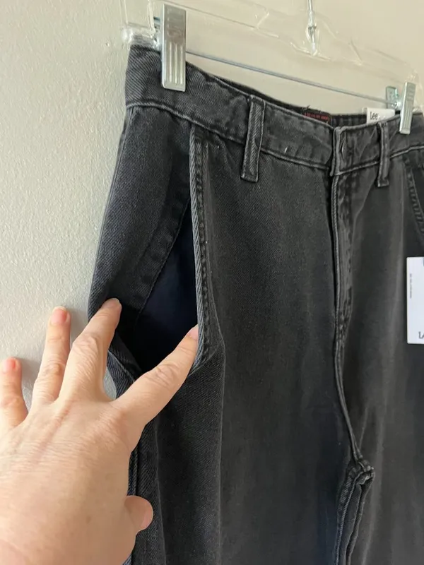 Lee Sz 26 Lyocell Blend Heritage Wide Leg Baggy Denim Pants‎ Jeans High Rise - Image 5
