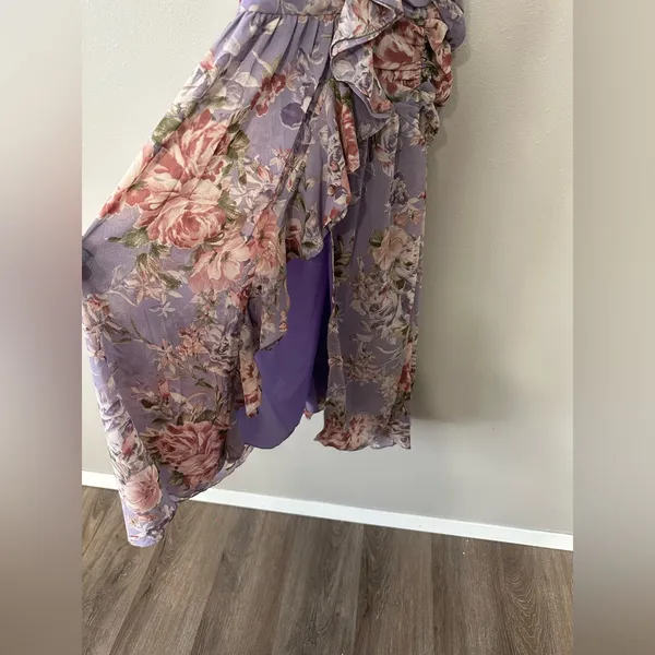 Free People ASTR The Label Kiana Floral Ruched Midi Dress Size XS - Image 8