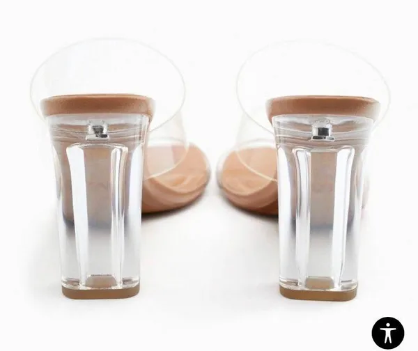 ZARA Transparent Heeled Sandals - Image 4