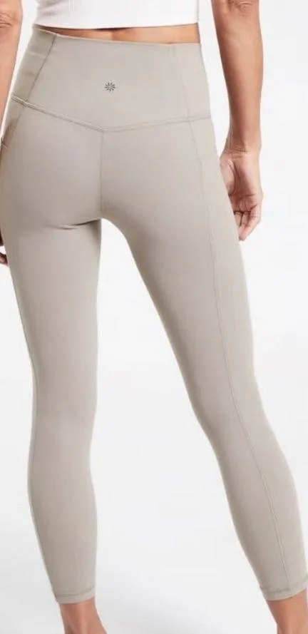 Athleta Grey Serene Salutation Stash Pocket Leggings with Patterned Stripe 3X - Image 2