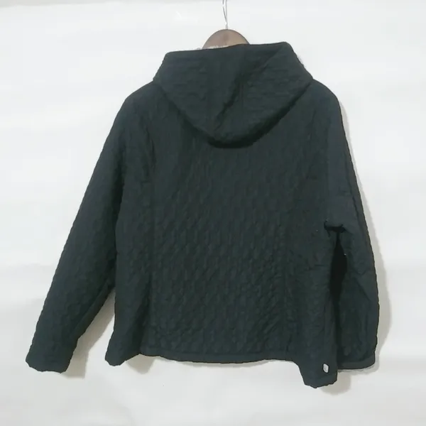 ZeroXposur XL Hoodie Micro Quilted Travel Jacket in Black Gray - Image 4