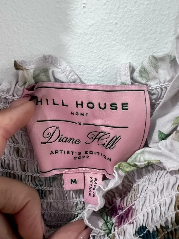 Hill House x Diane Hill Floral Nap Dress M Artist Edition 2022 Chinoiserie - Image 2