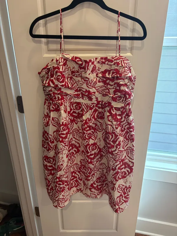 Express Red Babydoll Mini Dress - Image 2