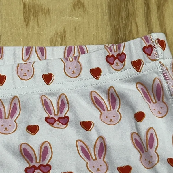 Roller Rabbit Love Bunnies Ladies 2 Piece Pajama PJ Set Pink White Size Large - Image 14