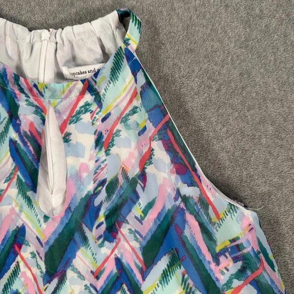 Cupcakes & Cashmere Abstract Colorful Mini Dress Women X-Small Sleeveless Halter - Image 4