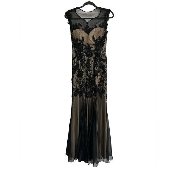 Aspeed Lace Formal Beaded Long Tulle Dress Size S - Image 2
