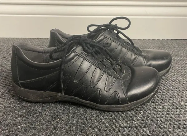 Dansko Neena work nonslip shoes 38 tie lace up black comfy 7.5/8 - Image 2