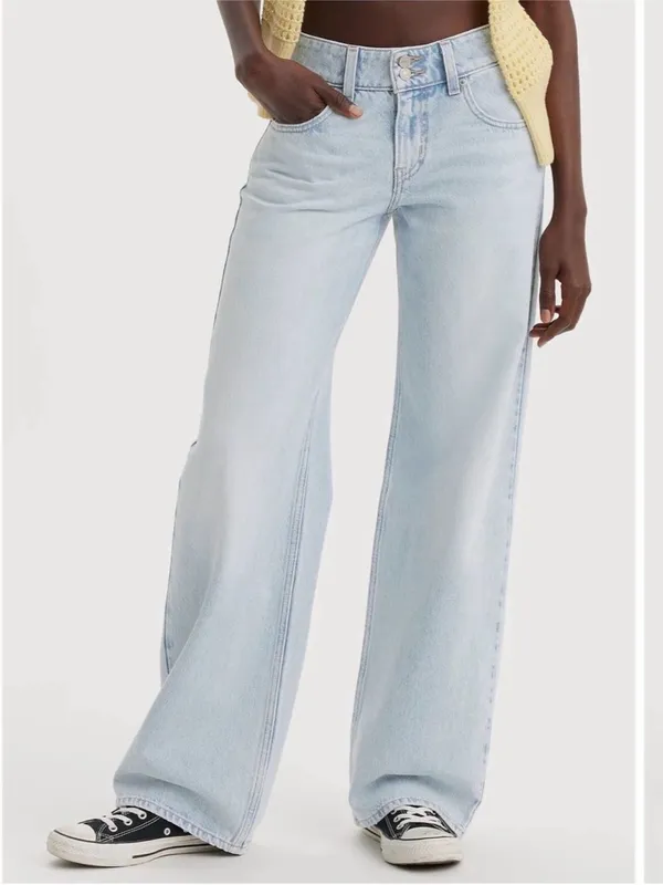 Levi’s Superlow Loose Fit Wide Leg 100% Cotton Light Wash Jeans Size 30 - Image 3