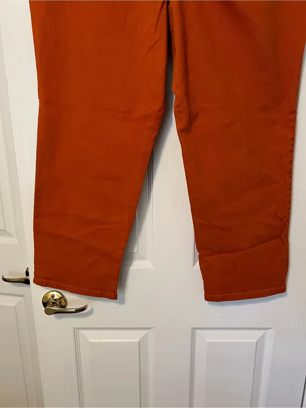 Gloria Vanderbilt Amanda cotton jean in burnt orange 20W Short - Image 11