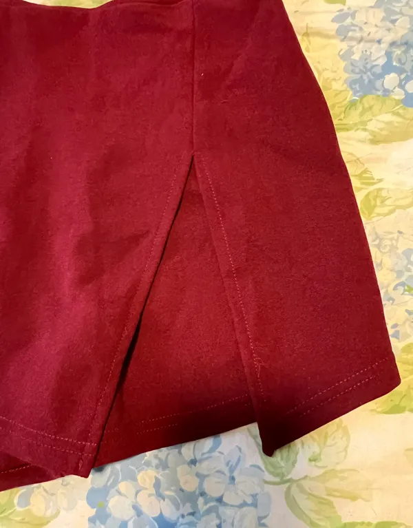 Burgundy Mini Skirt Size XS - Image 2