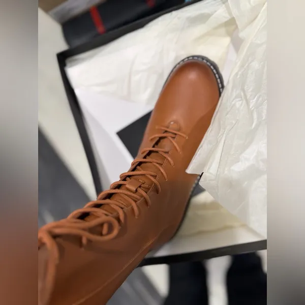 NIB J. Crew Gwen lug-sole leather lace-up tall shaft boots, New - Image 3