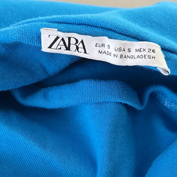 ZARA New  Blue Spaghetti Strips Mini Dress - Image 6